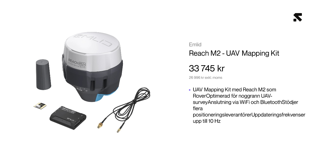 Emlid Reach M2 UAV Mapping Kit Optimerad f r m tning